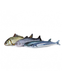 Yani 30cm Large Size  Interactive Pets Pillow Catnip Toys Simulation Plush Fish Shape Doll Chew Bite Cat Toys