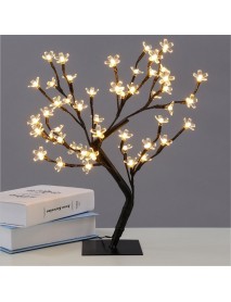 45cm LED Cherry Blossom Bonsai Sakura Tree with 72 LED Fairy Light Table Lamp