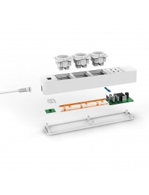 DHEKINGD D555 Smart WIFI App Control Power Strip with 3 EU Outlets Plug 4 USB Fast Charging Socket Work Power Outlet