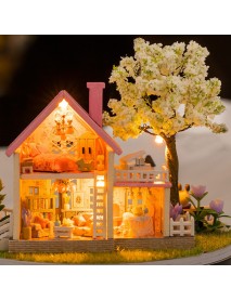 DIY Music Box Dolls House Dollhouse Handmade Miniature Kids Kits Toy Gift