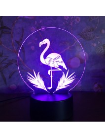 3D Night Light Touch Colorful Flamingo LED Table Lamp Birthday Gift