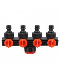 1/2 Inch 4 Way Splitter Garden Water Hose Tap Internal Thread Quick Connector