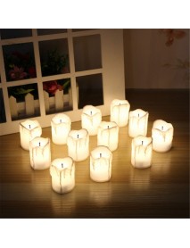 12Pcs LED Tea Light Candle Tea Light Flameless Flickering Battery Decorations