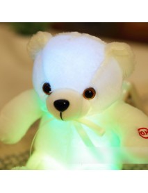 32cm Small LED Light Toys Plush Flashing Bear Toy Luminous Pillow Stuffed Soft Animal Doll