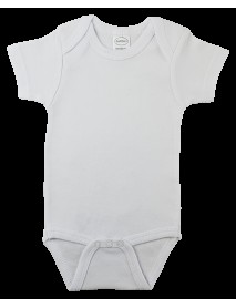 White Interlock Short Sleeve Onezies