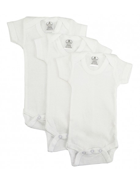 White Short Sleeve One Piece 3 Pack
