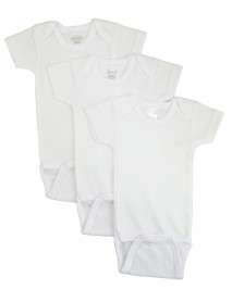White Short Sleeve One Piece 3 Pack