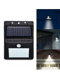 Outdoor Solar 20 LED Motion Sensor Light IP65 Waterproof Walkway Panel Wall Lamp Night Light