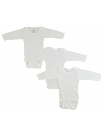 Long Sleeve White Onezie 3 Pack