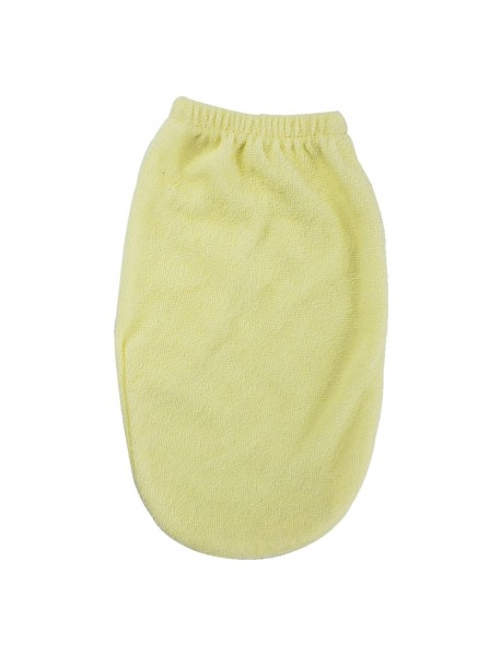 Yellow Wash Cloth Mitten