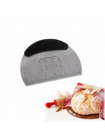 Stainless Steel Kitchen Dough Scraper Chopper Pastry Cutter with Measuring Scale Bakeware Tool