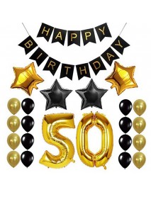 1/30/40/50/60/70/80 Adult Kid Birthday Banner Foil Balloons Set Party Decorations