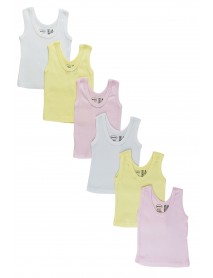Girls Six Pack Pastel Tank Top