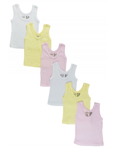 Girls Six Pack Pastel Tank Top