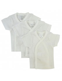 White Side Snap Short Sleeve Shirt - 3 Pack
