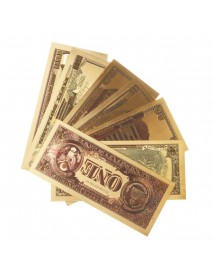 1 set USD Dollar Gold Foil Golden Paper Money Currency Coin Collection Commemorative Banknote Craft