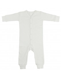 Interlock White Union Suit Long Johns