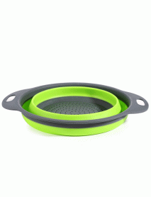 Honana CF-CO2 Silicone Foldable Colanders Strainer Drain Basket Fruit Vegetable Cleaning Basket