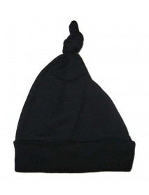 Black Knotted Baby Cap