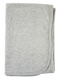 Heather Grey Cotton Receiving Blanket