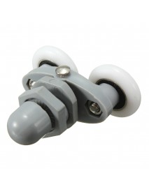 4PCS Twin Bottom Top Shower Door Rollers Pulleys Wheels Runner Slider 20mm Shower Faucet Accessories