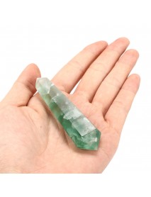 65-90mm Natural Green Fluorite Quartz Crystal Wand Point Healing Stone Table Crystals Decorations