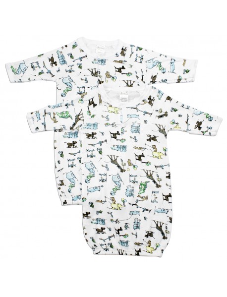 Printed Infant Gowns - 2 Pack