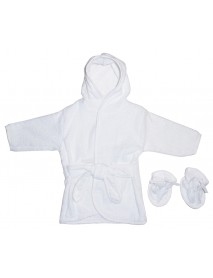 White Terry Robe with Booties