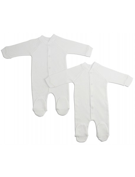 Interlock White Closed-toe Sleep & Play (Pack of 2)