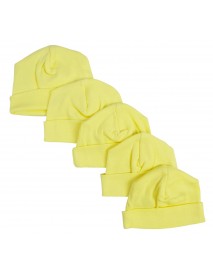 Yellow Baby Cap (Pack of 5)
