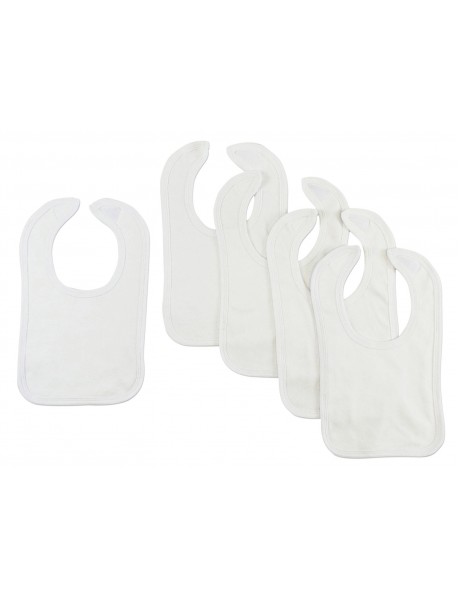 White Interlock Bib (Pack of 5)