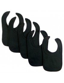 Black Interlock Bib (Pack of 5)