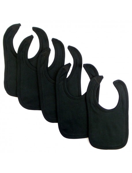 Black Interlock Bib (Pack of 5)