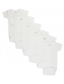White Short Sleeve One Piece 6 Pack