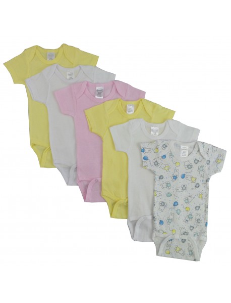 Pastel Girls Short Sleeve 6 Pack