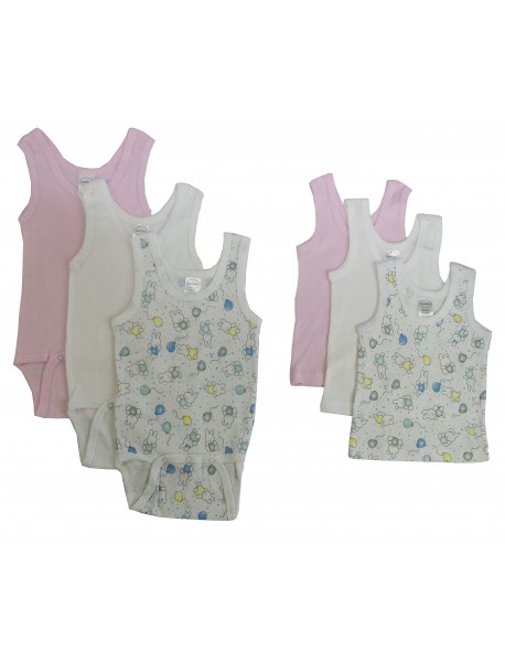 Girls Printed Tank Top Variety 6 Pack