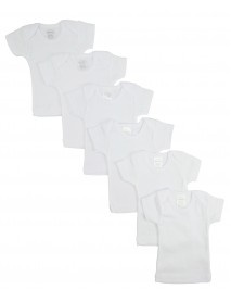 White Short Sleeve Lap Tee  6 Pack