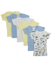 Boys Pastel Variety Short Sleeve Lap T-shirts 6 Pack