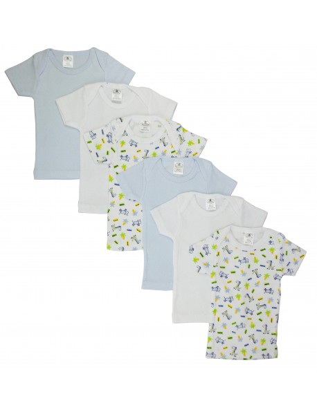 Girls Pastel Variety Short Sleeve Lap T-shirts 6 Pack