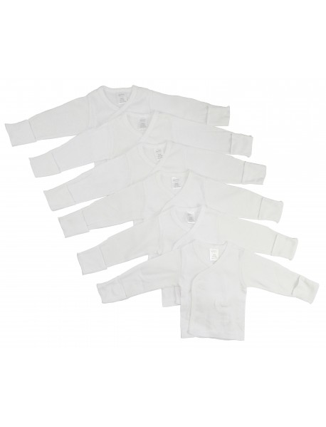 Preemie Long Sleeve Side Snap With Mitten  6 Packcuff