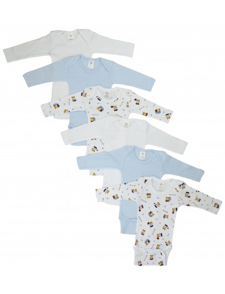Boys Longsleeve Printed Onezie Variety 6 Pack