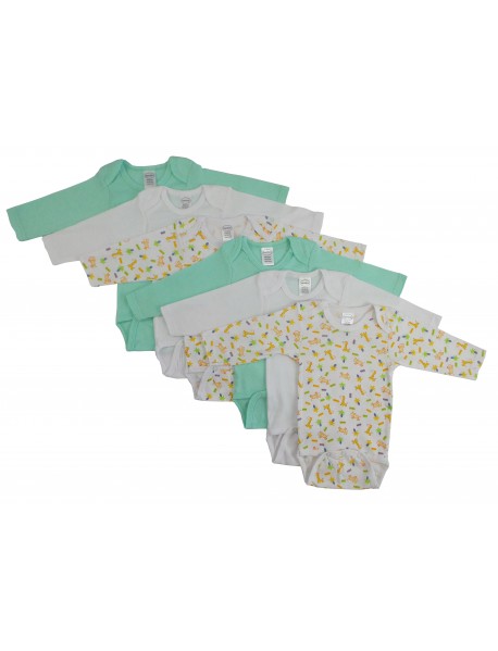 Boys Longsleeve Printed Onezie Variety 6 Pack