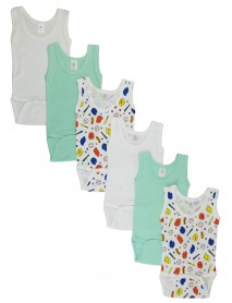 Boys Printed Tank Top 6 Pack