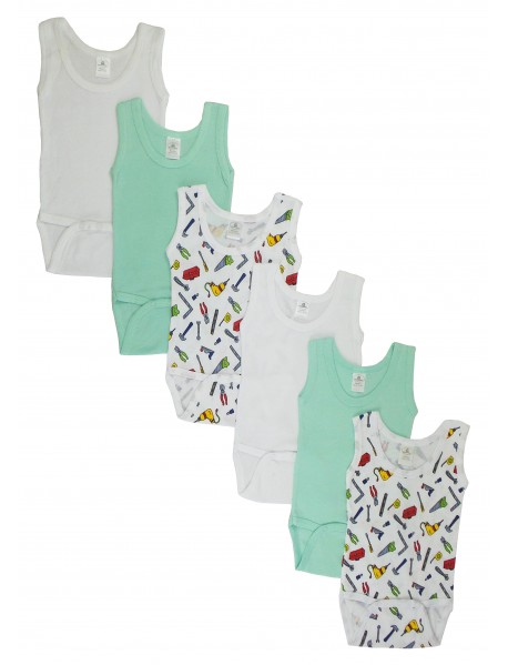 Boys Printed Tank Top 6 Pack