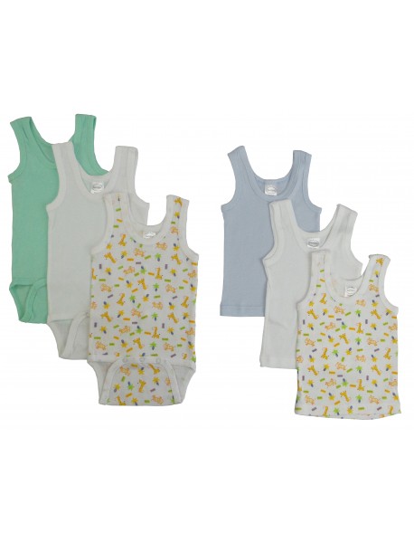 Boys Printed Tank Top 6 Pack