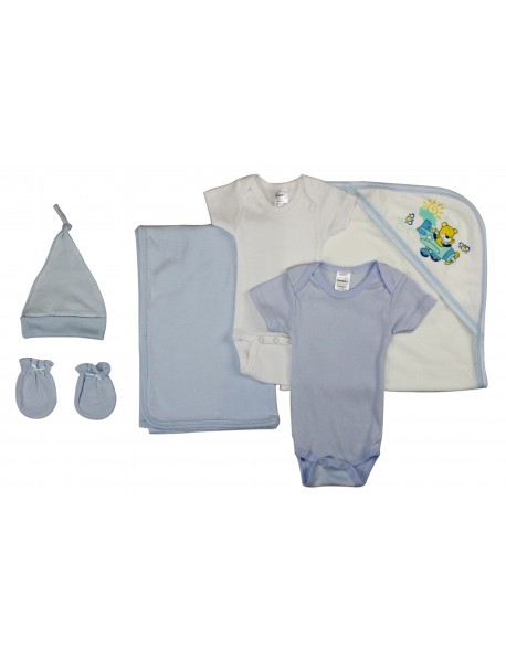 Newborn Baby Boy 6 Pc Layette Baby Shower Gift Set