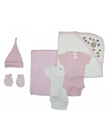 Newborn Baby Girl 6 Pc Layette Baby Shower Gift Set
