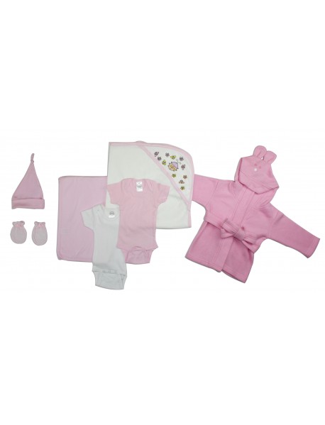 Essential Newborn Baby Girl 7 Piece Layette Set