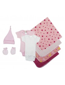 Essential Newborn Baby Girl 8 Piece Layette Set