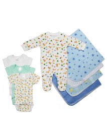 Newborn Baby Boy 8 Pc Layette Baby Shower Gift Set